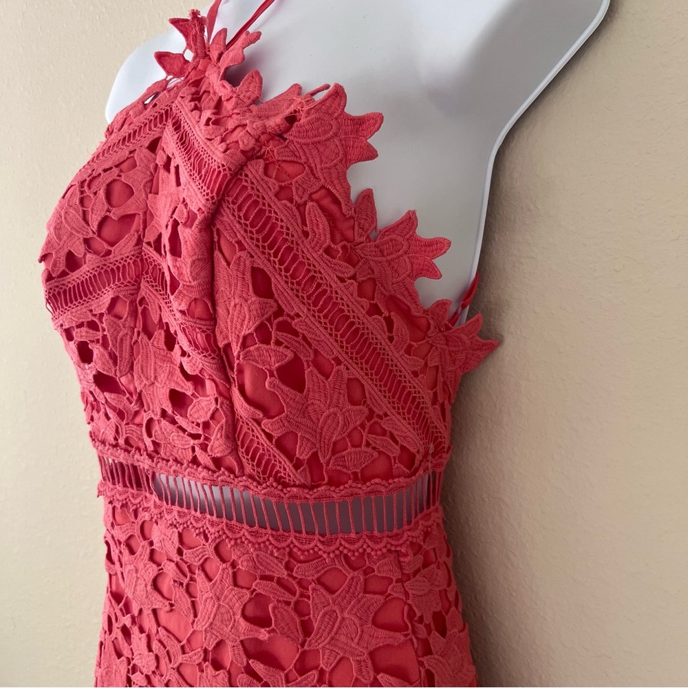 NWT‎ ASTR the Label Coral Lace Bodycon Dress Size XS Fairy Romantic Vacation - Picture 6 of 14